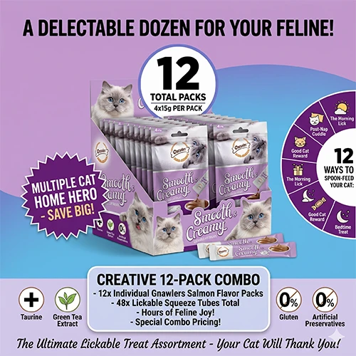 Gnawlers Salmon Flavour Creamy Cat Treats (60g) - Image 3