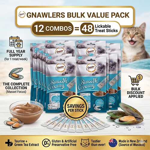 Gnawlers Mussel Flavour Creamy Cat Treats (60g) - Image 3