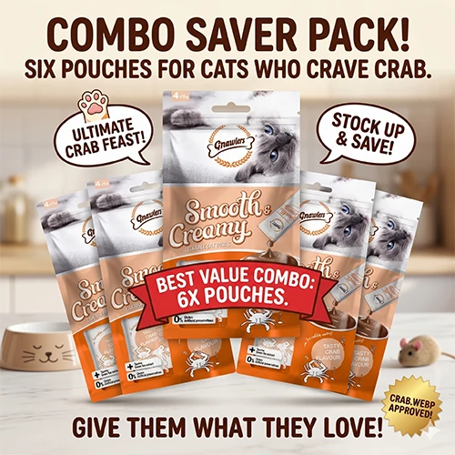 Gnawlers Crab Flavour Creamy Cat Treats (60g) - Image 2