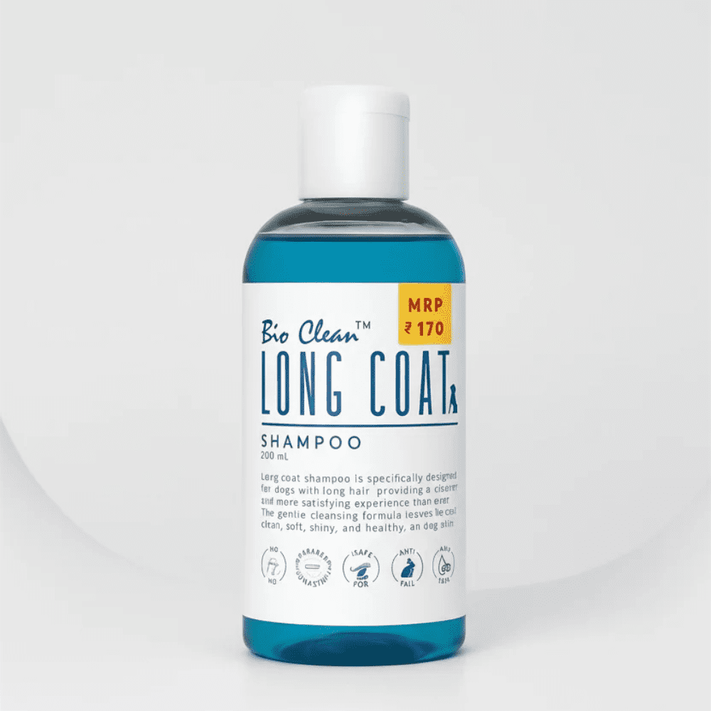 Bio Clean Long Coat Dog Shampoo | Deep Nourishment & Tangle-Free Formula | Soft, Shiny & Healthy Fur