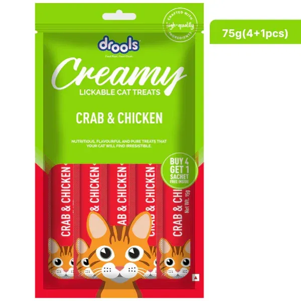 Drools Crab & Chicken Creamy Cat Treats (75g)