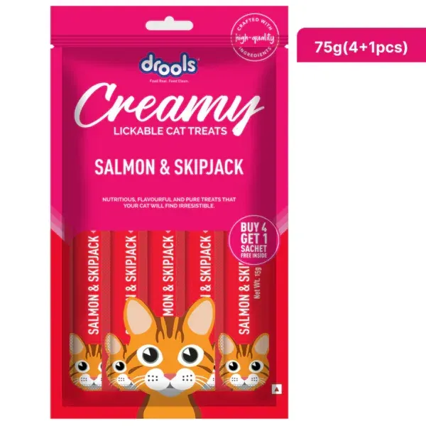 Drools Salmon & Skipjack Creamy Cat Treats (75g)
